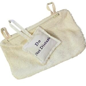 bridal new mom spa day gift do not disturb pillow sign terry bath bag suction